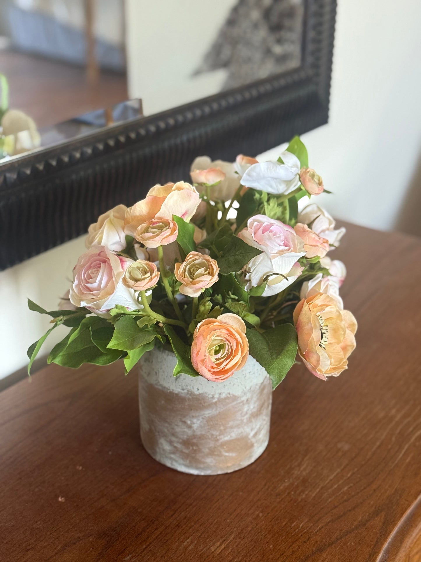 Anemone Blush- small stationary arrangement