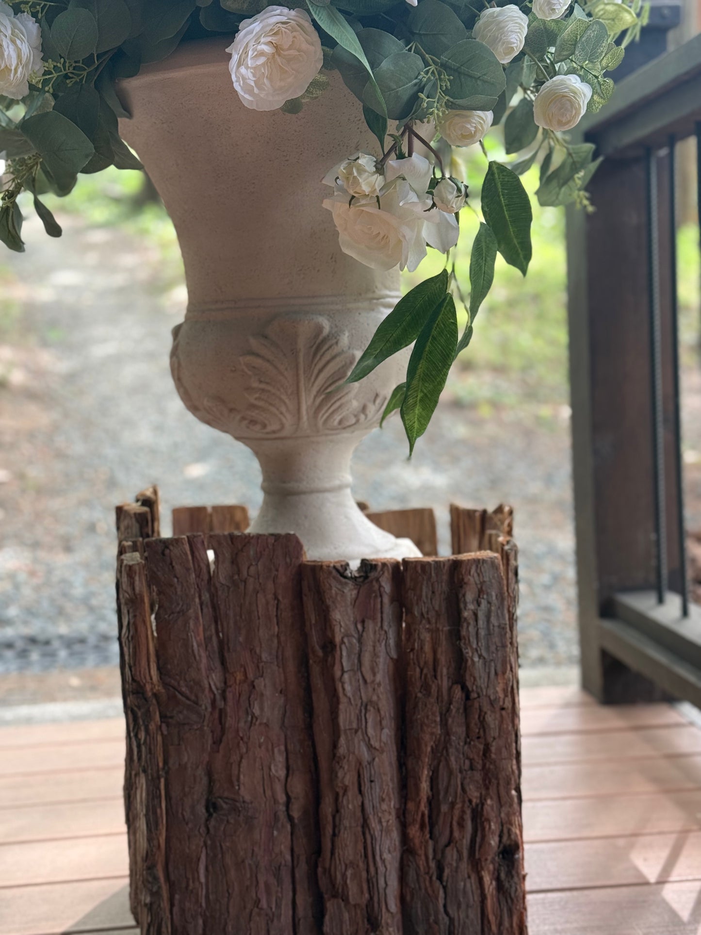 (2) Real wood Wraps for 12 inch pedestals