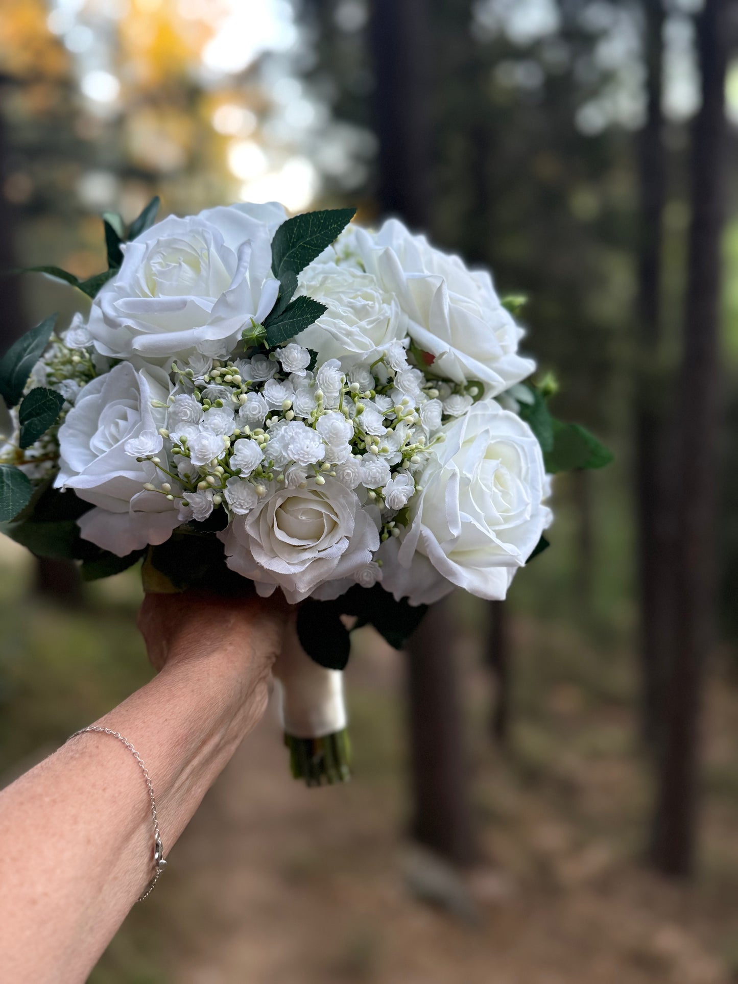 White And Green Brides Bouquet