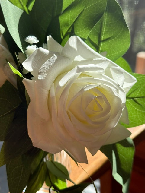 (12) White Rose Centerpieces