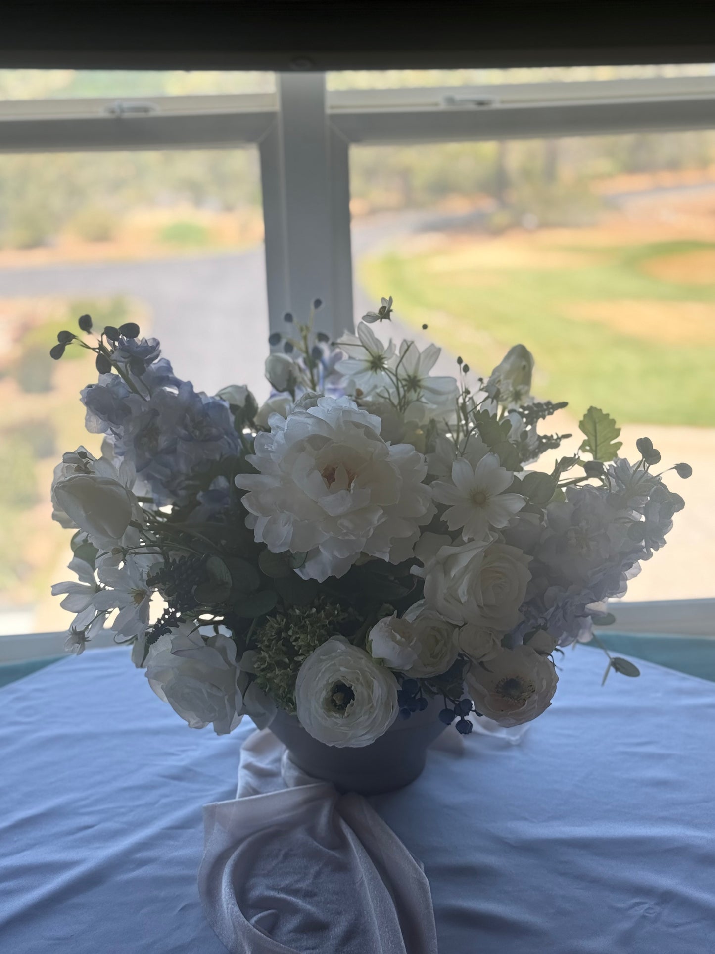 Blue Bouquet- Large stationary arrangement