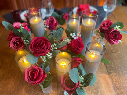 (12) Red Rose Centerpieces