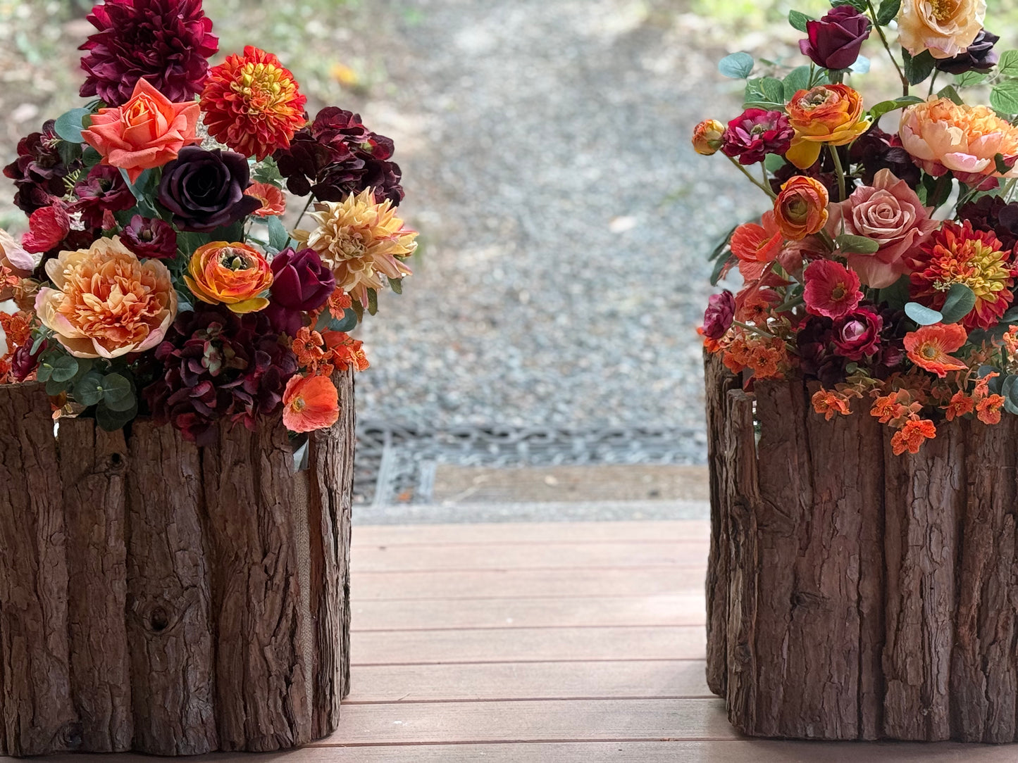 (2) Real wood Wraps for 12 inch pedestals