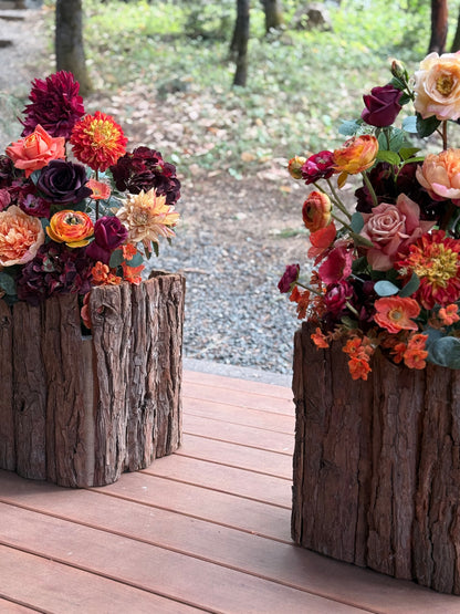 (2) Real wood Wraps for 12 inch pedestals