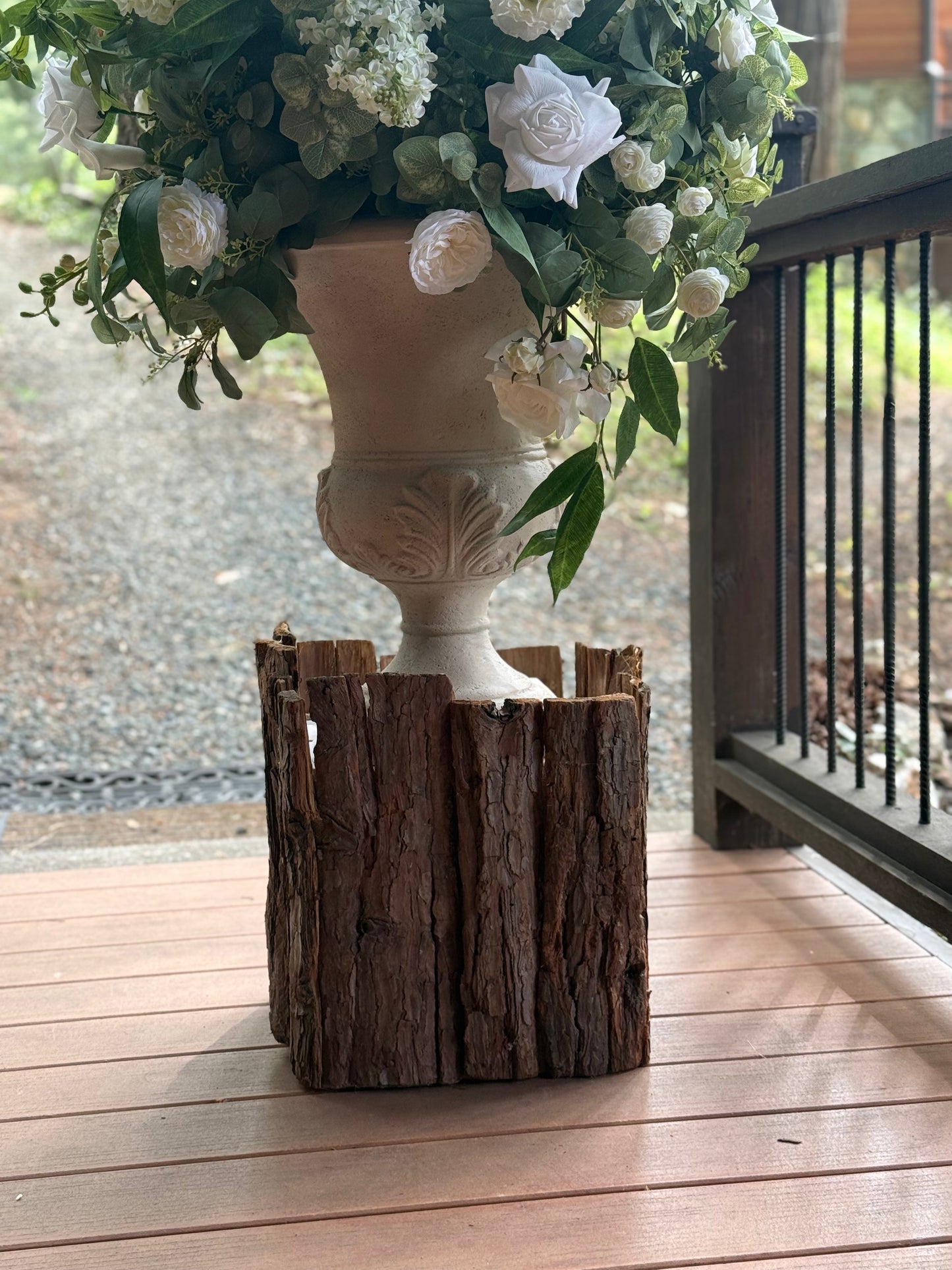 (2) Real wood Wraps for 12 inch pedestals