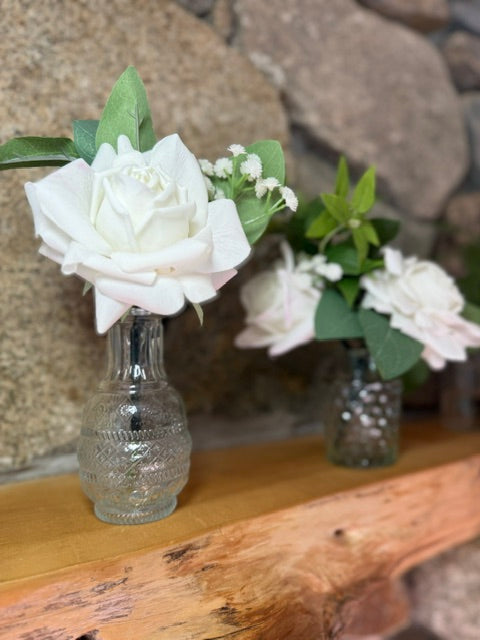 (12) White Rose Centerpieces