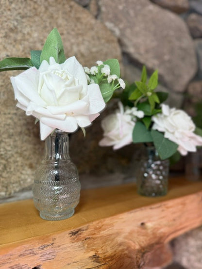 (12) White Rose Centerpieces