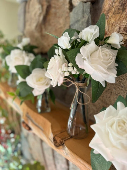 (12) White Rose Centerpieces