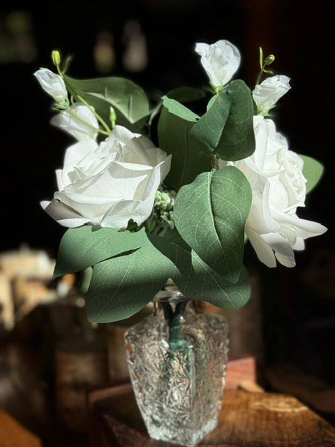 (12) White Rose Centerpieces