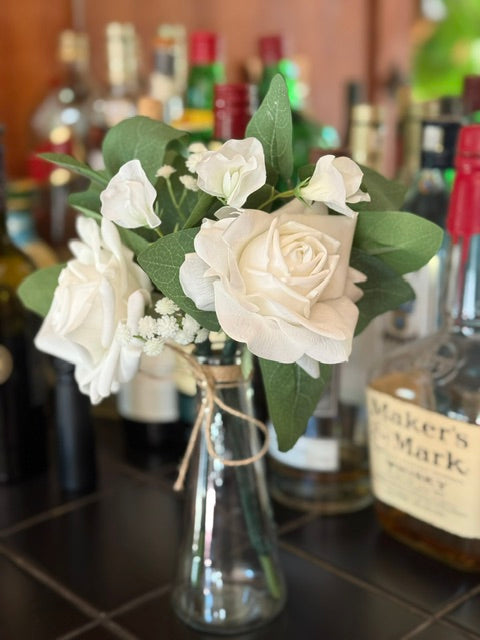 (12) White Rose Centerpieces