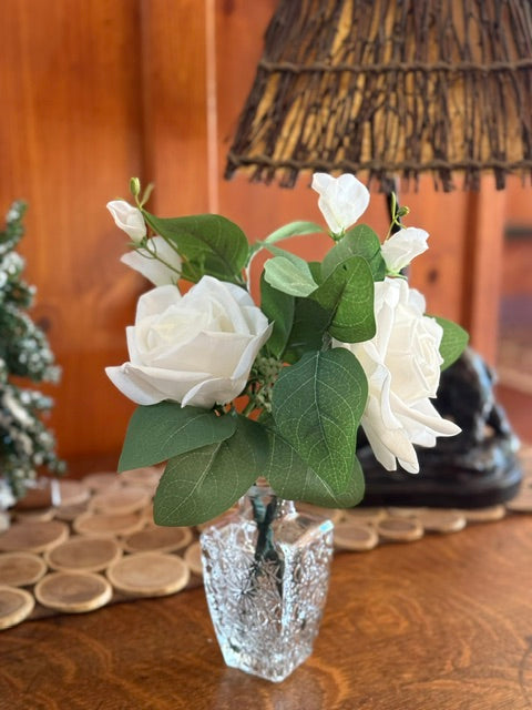 (12) White Rose Centerpieces
