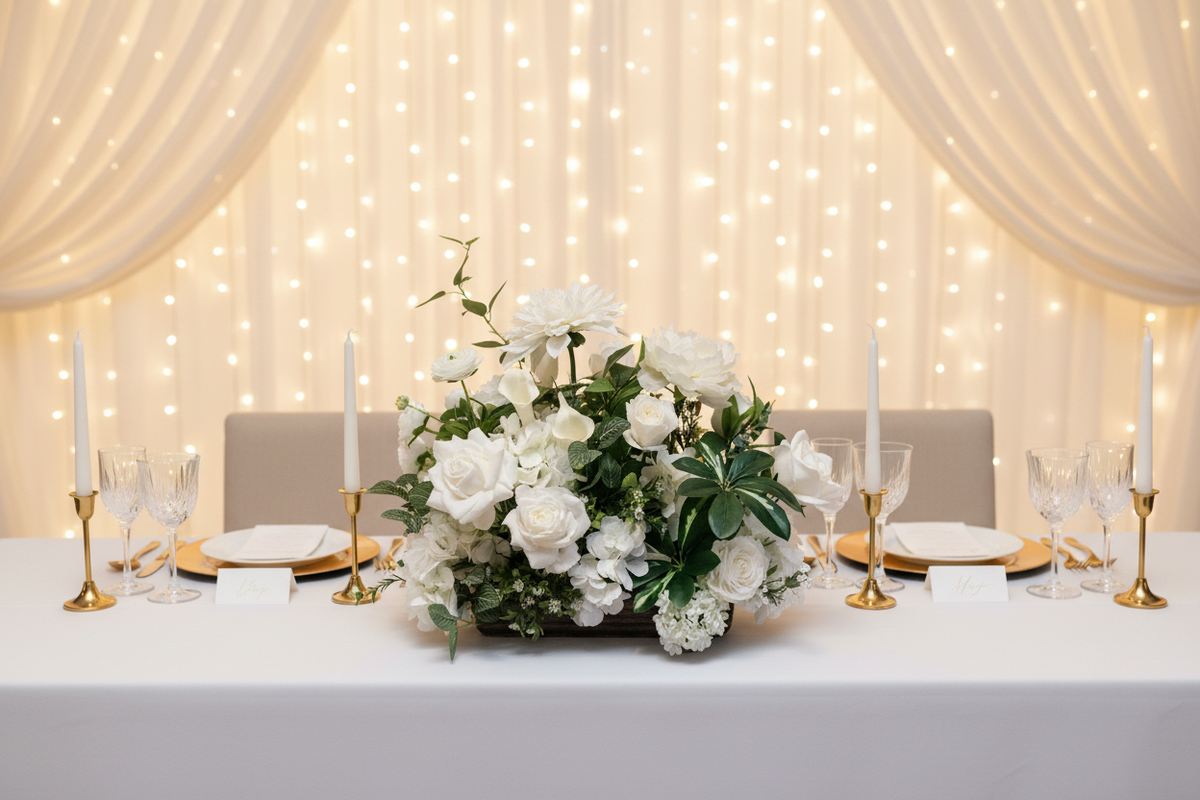 Enchanted Centerpiece on Sweetheart Table