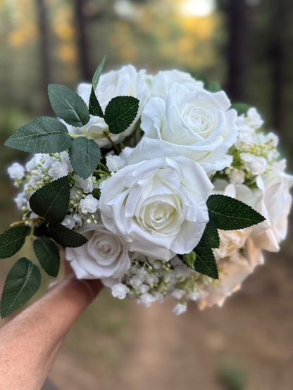 White And Green Brides Bouquet