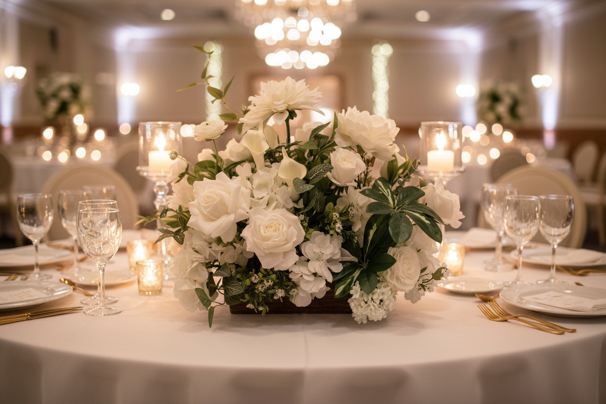 Large Enchanted Centerpiece at Wedding Table