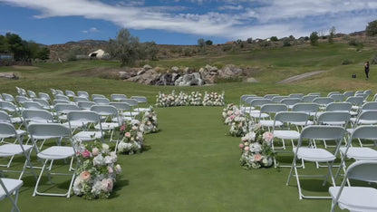 (12) Love Story Aisle Flowers